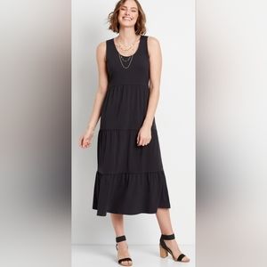 Maurices 24/7 Black maxi dress